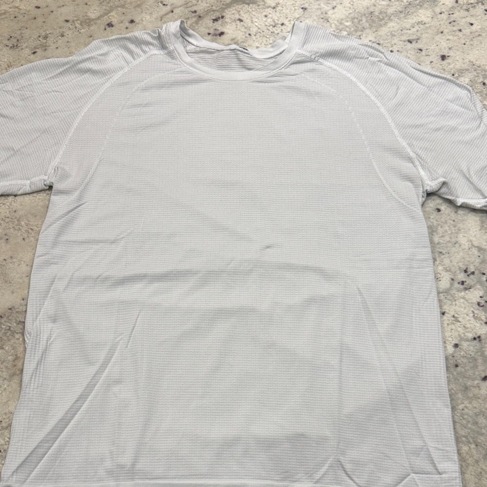 Lululemon Men's workout White Short Sleeve Shirt